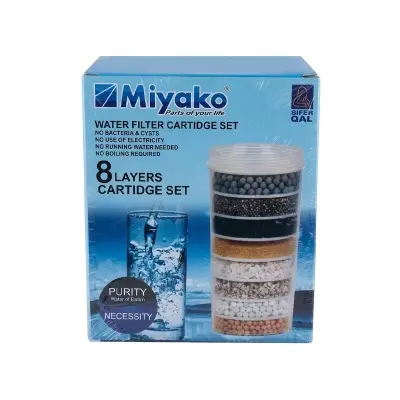 Picture of 8 Layears/Steps  Miyako Water Filter Cartridge Replacement - Multicolor