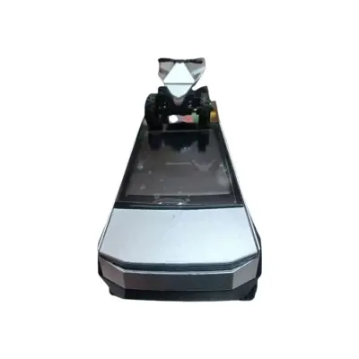 Picture of 1:28 Tesla Cybertruck Diecast Metal Alloy Model car Sound Light Pull Back Collection Kids Toy Gifts - Multicolor