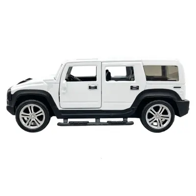 Picture of 1:32 Scale Hummer Scaled Model Metal Pull Back Die Cast with Light & Sound - White - Multicolor