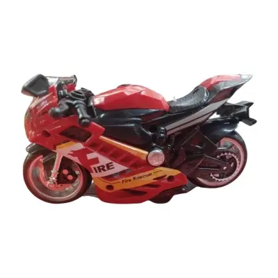 Picture of Motorcycle Model Lighting Sound Effects Children Motorbike Toy Hobbies Model Swat Motorcycle Rescue Bike Friction Powered - Red