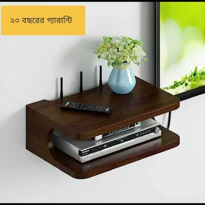 Picture of Wall Mount Wi-Fi Router Storage Paraphernalia Holder Set Top Box Stand Multicolor