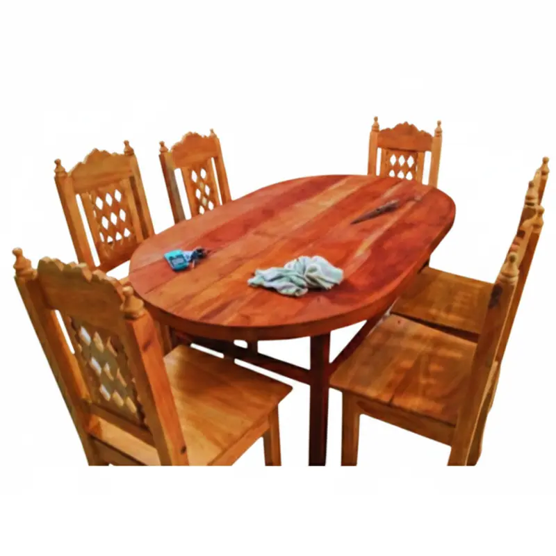 Picture of Daining table with 6 chair mehony wooden Brown