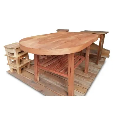 Picture of premium Daining table 5/2:5 feets 6 seat Multicolor