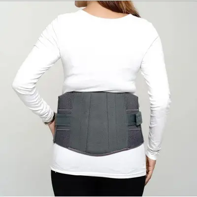 Picture of Lumber Corset Back Support Belt Waist Pain Braces Black
