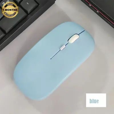 Picture of Bluetooth Mouse for Laptops, Desktops, Tablets, iPads, iPhones, and Smartphones  Dual-Mode 2.4GHz Optical Rechargeable Wireless Mouse  Stylish, Ergonomic, Ultra-Slim Design-Nadra-NM01(Blue)
