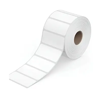 Picture of Barcode Labels | 50x25mm (2x1 inch) - 1000 Labels per Roll | Direct Thermal (DT) Stickers | Smudge-Free, Fade-Resistant, High-Quality Print for Barcode, Shipping, Addressing & Organization | Premium Self-Adhesive Thermal Labels - White(White)
