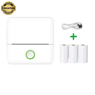 Picture of Portable Label Printer 58mm Bluetooth Printer Mini Printer for Study Notes, To-Do-Lists, Journal Printing, Label Printing, Nadra-X6-3-Roll(White)