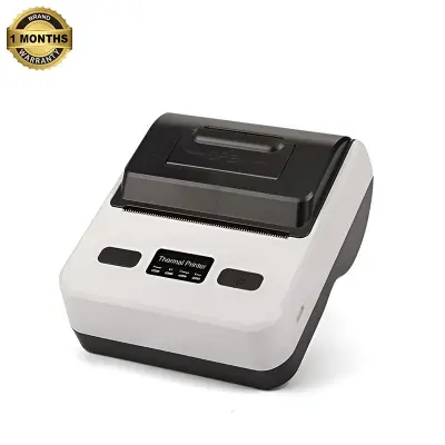 Picture of Mobile Printer 80mm (3 inch width) | Wireless Bluetooth Thermal Receipt Printer | Cash Drawer Compatible | Support iOS, Android, Computer, Laptop | POS Printer for Restaurant Bill, Ticket, Token, Label Printing, Nadra-MTP-4B(White)