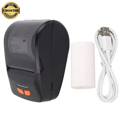 Picture of Portable Thermal Receipt Printer - 58mm POS Printer (2-inch) with USB and Bluetooth Support | Compatible with ESC/POS print commands | works seamlessly with Android, iOS, and Windows | Ideal for shops, small businesses, and restaurants | PT230(Black)