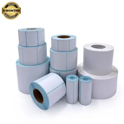 Picture of Barcode Label 50x50mm Square (2x2inch) - 1000 labels/Roll | Direct Thermal Stickers DT | Smudge-Free, Fade-Resistant, High-Quality Print for Packaging & Shipping Supplies | Inventory Labels | Premium Self-Adhesive Thermal Labels - White(10Roll-10000Labels)
