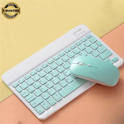 Picture of Ultra-Thin Rechargeable Keyboard & Mouse Combo – Sleek, Ergonomic, and Seamlessly Compatible with Laptops, Tablets, iPads, iPhones & Smartphones(Green)
