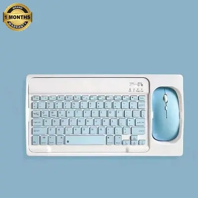 Picture of Ultra-Thin Rechargeable Keyboard & Mouse Combo – Sleek, Ergonomic, and Seamlessly Compatible with Laptops, Tablets, iPads, iPhones & Smartphones(Blue)