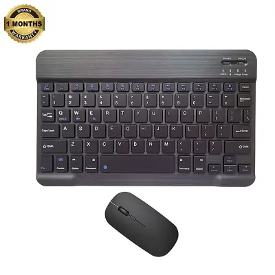 Picture of Ultra-Thin Rechargeable Keyboard & Mouse Combo – Sleek, Ergonomic, and Seamlessly Compatible with Laptops, Tablets, iPads, iPhones & Smartphones(Black)