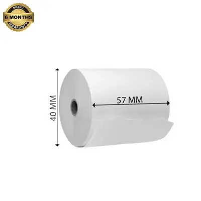 Picture of 57×40mm Thermal Receipt POS Paper Roll – Compatible with 2-Inch (58mm) POS Printers, Ticketing, and Billing Printers – Fade-Resistant and Long-Lasting(10 Rolls)