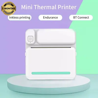 Picture of Portable Mini Printer | Compatible with iOS & Android | Wireless Bluetooth Thermal Printing | Great for Printing Text Messages, Labels, Photos, DIY Projects, Notes, and Creating Posters | Mini Pocket Printer | Ideal for Students, Teachers, and Creatives(C19)