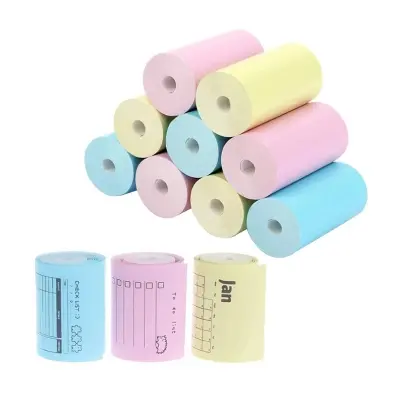 Picture of Multicolor Thermal Paper Rolls 57x30mm for 2-inch Mini Printer (58mm) POS and Receipt printers – durable, high-quality, and fade-resistant for clear, long-lasting prints(10 Rolls)