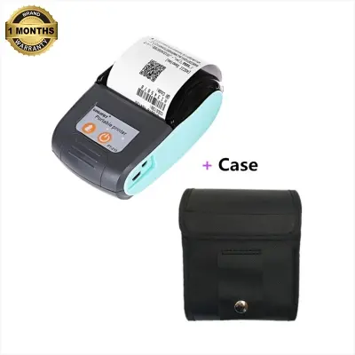 Picture of Thermal Receipt Printer (58mm), Portable POS Printer with USB and Bluetooth, compatible with Android/iOS/Windows. Ideal for supermarkets and retail stores. Supports direct thermal printing for bills and tickets, compatible with ESC/POS | Nadra-PT210(Blue)
