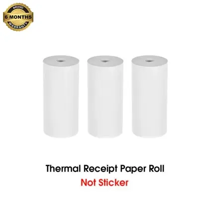 Picture of 3pcs 57*30mm Thermal Paper Roll/thermal Sticker paper roll/Multicolor thermal Paper Roll for Mini Printer, Label Printer, Thermal Printer(White 3 Rolls)