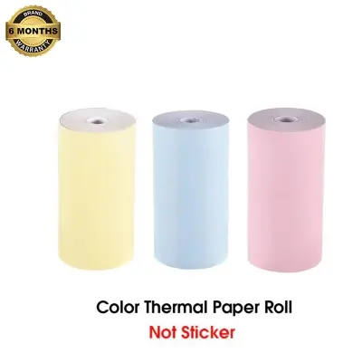 Picture of 3pcs 57*30mm Thermal Paper Roll/thermal Sticker paper roll/Multicolor thermal Paper Roll for Mini Printer, Label Printer, Thermal Printer(Multicolor 3 Rolls)