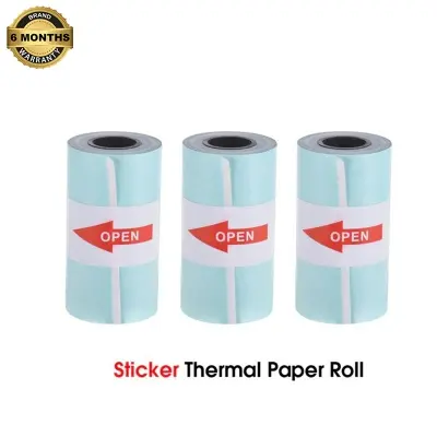 Picture of 3pcs 57*30mm Thermal Paper Roll/thermal Sticker paper roll/Multicolor thermal Paper Roll for Mini Printer, Label Printer, Thermal Printer(Sticker 3 Rolls)