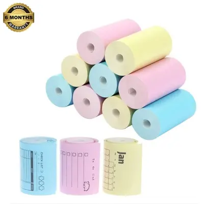 Picture of 10pcs 57*30mm Thermal Paper Rolls for 58mm POS Printer, Receipt Printer, Mini Thermal Printer - White(Multicolor 10 Roll)