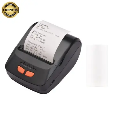 Picture of Portable POS Printer 58mm 2 inch Thermal Receipt Printer Bluetooth Pocket Printer | Cash Drawer Compatible | Support iOS, Android, Computer, Laptop | POS Printer for Restaurant Bill, Ticket, Token, Label Printing(PT 230 Black)