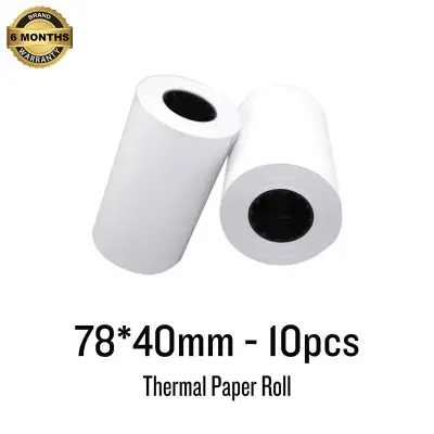 Picture of High-Grade 78x38mm Thermal Paper Rolls | Clear & Fade-Resistant Printing | BPA-Free | Seamless Use with 80mm POS Printers, Cash Registers & Service Terminals(10 Rolls)