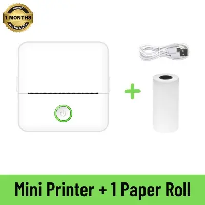Picture of Mini Printer 58mm Portable Mobile Printer Label Printer Bluetooth Support for Study Notes, To-Do-Lists, Journal Printing, Label Printing,  Photos, Notes - Compatible with Android & iOS, Nadra-X6(White)