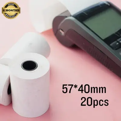 Picture of 20pcs 57*40mm Thermal Paper Rolls for 58mm POS Printer, Receipt Printer, Mini Thermal Printer - White(White)