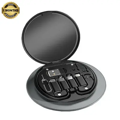 Picture of 5-in-1 Multifunctional Charging Cable Kit - 60W Fast Charging  USB, Type-C, Lightning Compatibility  Travel Office Phone Organizer  Must-Have Accessories - Includes Card Removal Pin(Multicolor)