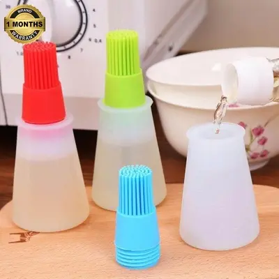 Picture of Oil Bottle Brush for BBQ Baking Basting Brush portable for Kitchen Camping Tool Oil Brush(Red)