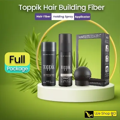 Picture of Toppik Hair Building Fiber Full Set Black 27.5g Hair Fiber+118ml Hold spray+Spray Applicator