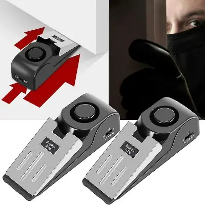 Picture of Upscaled Quality - 1 Pack Door Security Door Stop Alarm Door Step for Travel Apartments Home - Sustainable Option - Exclusive Experience - Multicolor