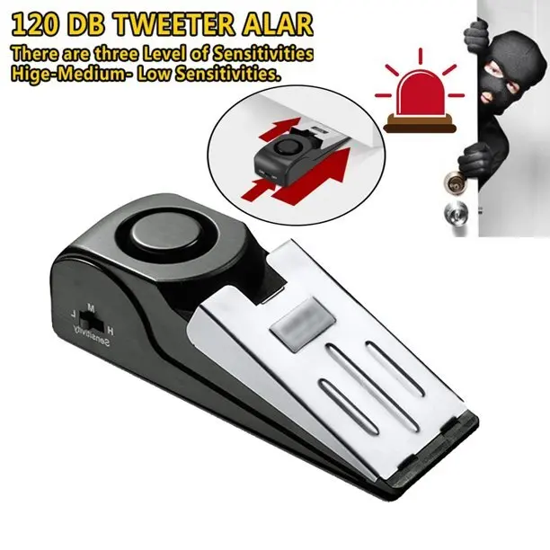 Picture of Upscaled Quality - 1 Pack Door Security Door Stop Alarm Door Step for Travel Apartments Home - Sustainable Option - Exclusive Experience - Multicolor