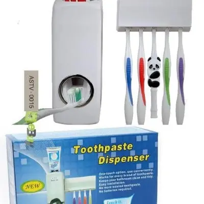 Picture of Automatic Toothpaste Dispenser with Toothbrush Holder - Multicolor