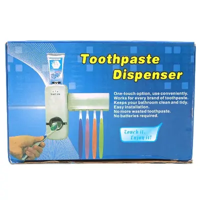 Picture of Automatic Toothpaste Dispenser with Toothbrush Holder - Multicolor