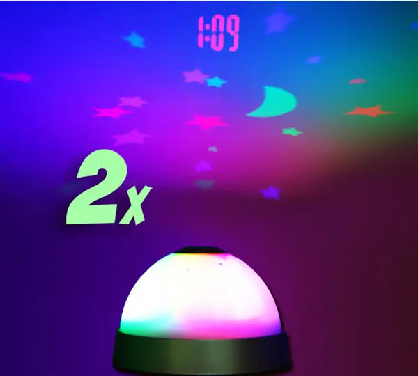 Picture of Indulge Durablity - Upscaled Quality - Clock Color Night Light with Projecting Clock - Innovative Design - Expression of Yourself - Multicolor