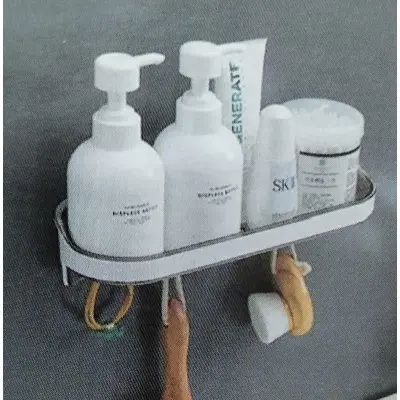 Picture of Wall shelf multiple hook storage - Multicolor