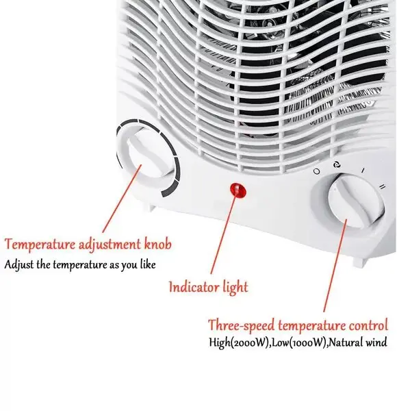 Picture of NOVA 2000W Electric Room Heater 220V - Multicolor
