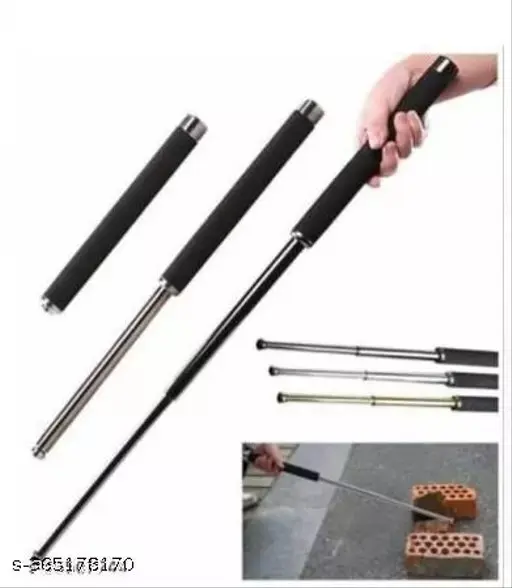 Picture of Stainless Steel Safety Stick Fighting Training Emergency Survival Kit FOR SELF DEFENCE - Multicolor