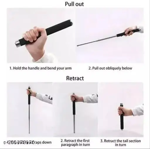Picture of Stainless Steel Safety Stick Fighting Training Emergency Survival Kit FOR SELF DEFENCE - Multicolor