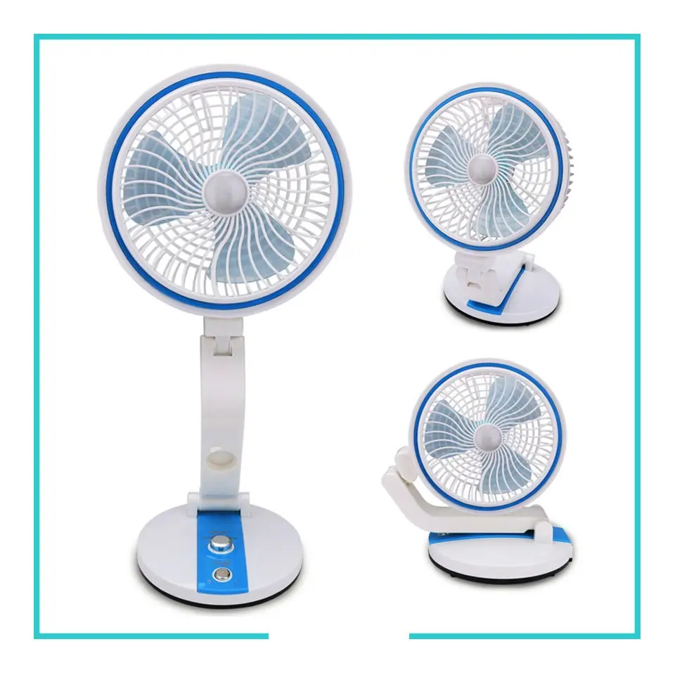 Picture of USB Rechargeable Folding Fan with LED Light (any color) - LR-2018 - Multicolor
