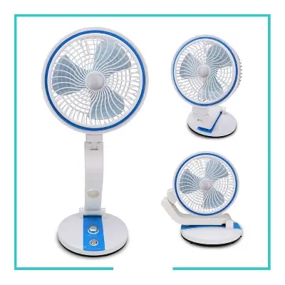 Picture of USB Rechargeable Folding Fan with LED Light (any color) - LR-2018 - Multicolor
