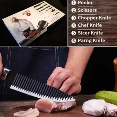 Picture of Zepter international Kitchen Knife Set (6pcs) 4x knives 1x scissor 1x ceramic peeler 6 pc