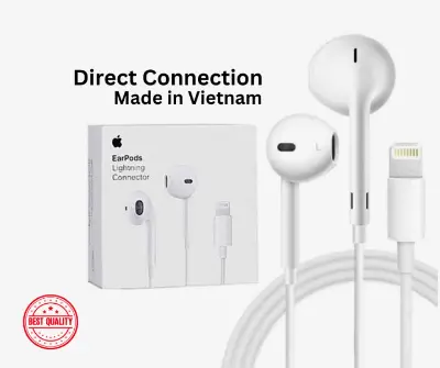 Picture of EarPods For Iphone with Lightning Connector In Ear Earphones And Headphone With Microphone For iphone Direct connection (White)