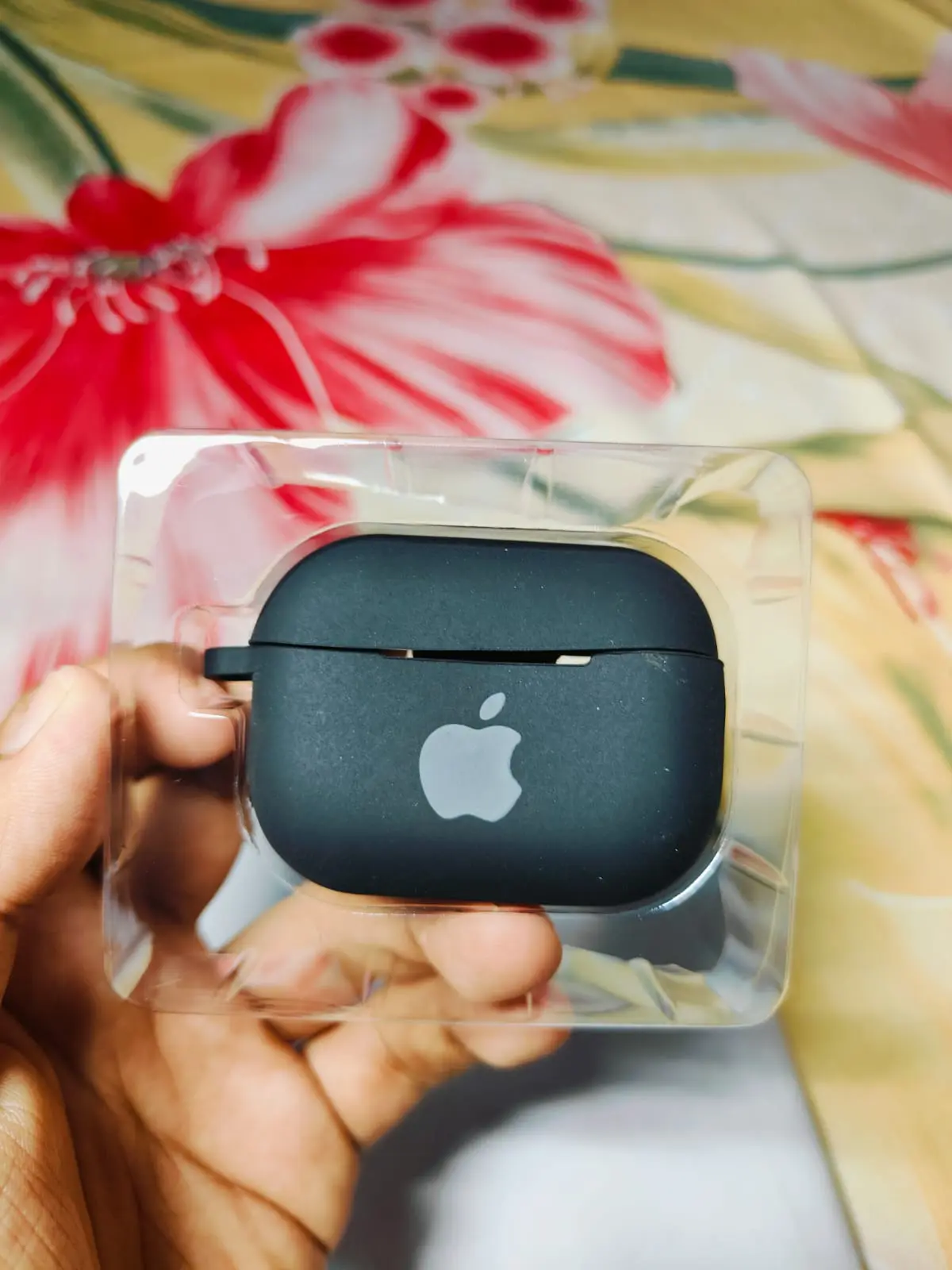 Picture of Only Cover For Airpods Pro/ Pro 2nd Gen Premium Earbuds Protective Cover (Apple logo Black)