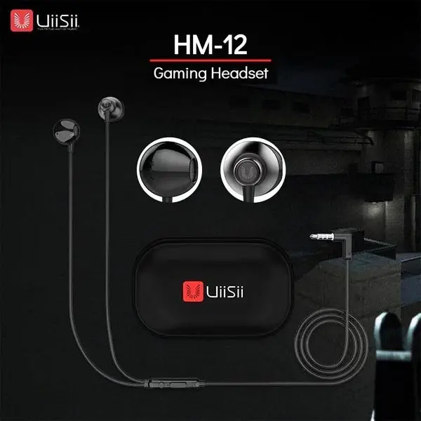 Picture of Uiisii Hm 12 Super Bass Stereo In Ear-Phone With Pouch - High-Quality Audio Immersion With Uiisii Hm 12 In Ear-Phone - Including A Protective Pouch (Black)