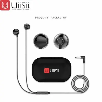 Picture of Uiisii Hm 12 Super Bass Stereo In Ear-Phone With Pouch - High-Quality Audio Immersion With Uiisii Hm 12 In Ear-Phone - Including A Protective Pouch (Black)