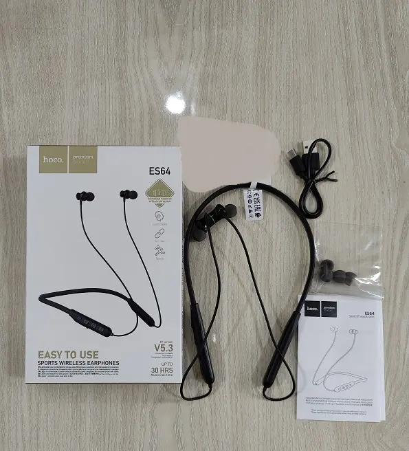 Picture of Hoco ES64 Sports Bluetooth V5.3 Wireless Earphone Neckband (Black)