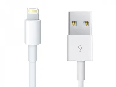 Picture of USB Charging Cable For iPhone Apple iPhone 6, iPhone 7, iPhone 8, iPhone 9, iPhone 10, iPhone 11 iPhone Cables (White)